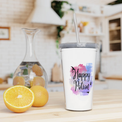 Happy Potion Plastic Tumbler with Straw